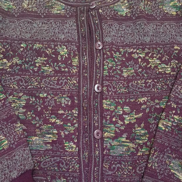 빈티지 퍼플 가디건