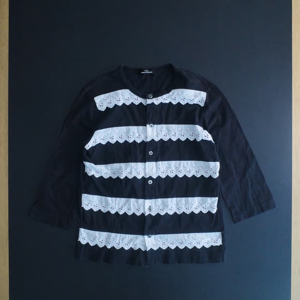 꼼데가르송 트리콧 프릴 가디건