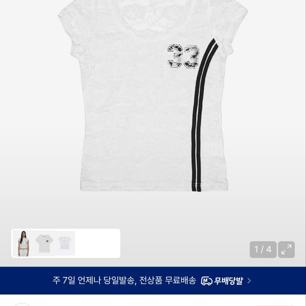 셋업이엑스이 33 LACE TOP / WHITE
