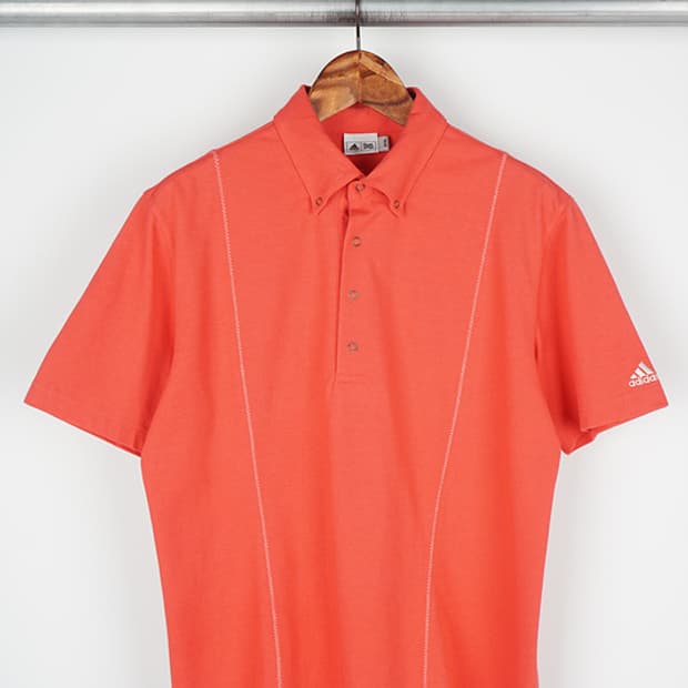 00's ADIDAS stitch BD polo shirt