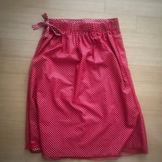Vintage red polka dot skirt 