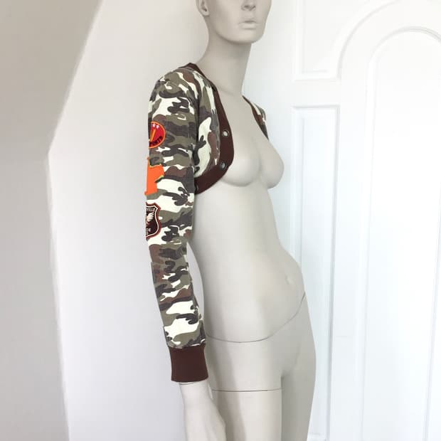 Patch Detail Camouflage Bolero