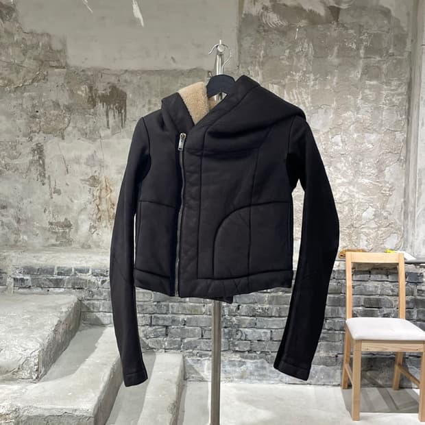 릭 오웬스 다크 브라운 쉽스킨 무스탕 자켓