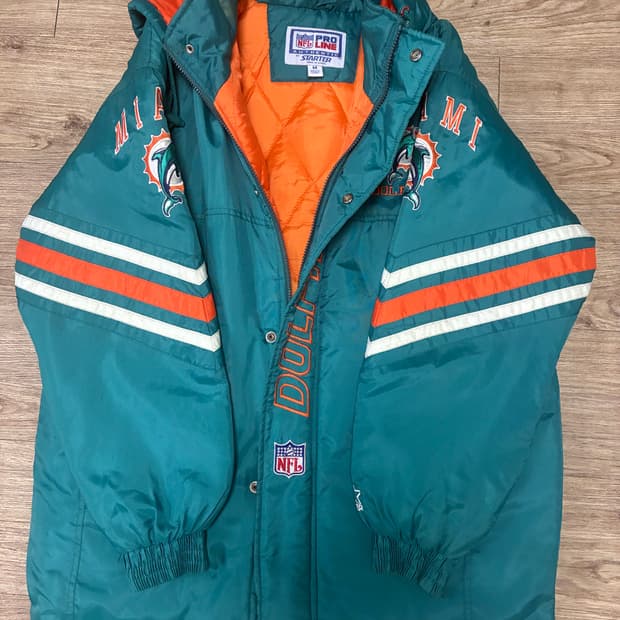 NFL 마이애미 돌핀스 스타터 후드 패딩 M