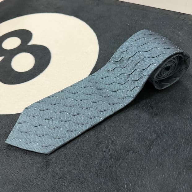 입생로랑 빈티지 실크 넥타이 (Leaf Grey)