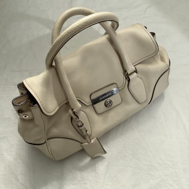 질샌더 크림 토고레더 토트백