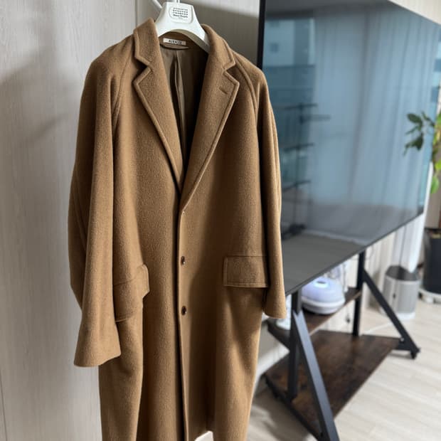 오라리 베이비카멜 체스터필드 코트