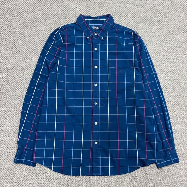챕스 랄프로렌 체크 네이비 셔츠 v1644