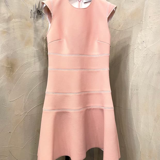 산드로 살구색 폴리 미니 원피스 55