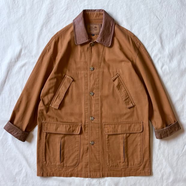 [M/97] 90s cK 캘빈클라인 레더 칼라 필드 자켓