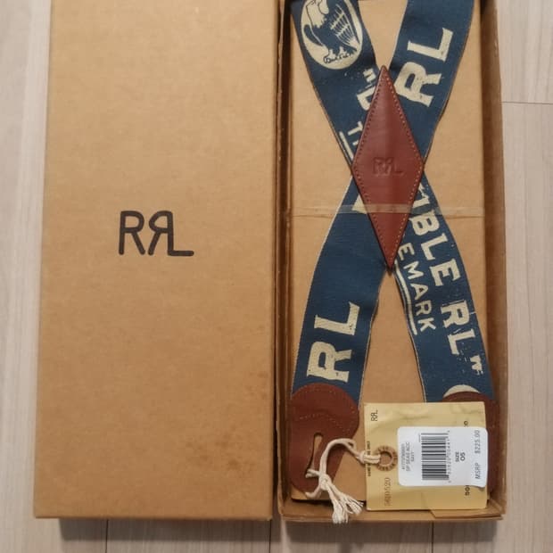 RRL 더블알엘 로고 프린티드 서스펜더 새제품