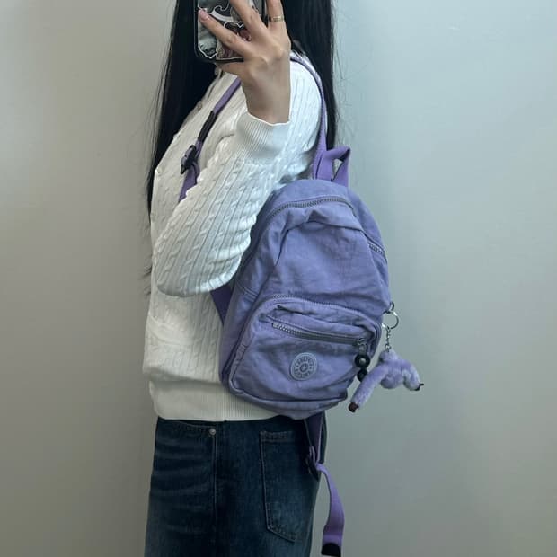 키플링 라벤더 백팩
