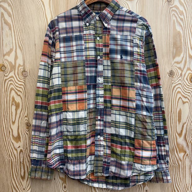 폴로 랄프로렌 패치워크 마드라스 셔츠