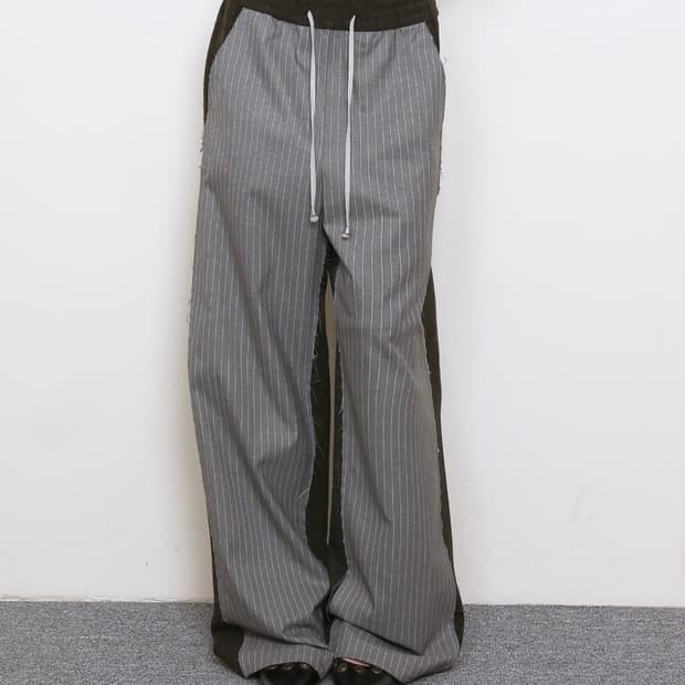FRONT STRIPE EFFORTLESS PANTS, GREY