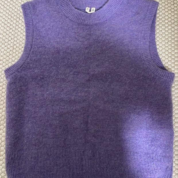 아르켓 퍼플 니트 조끼