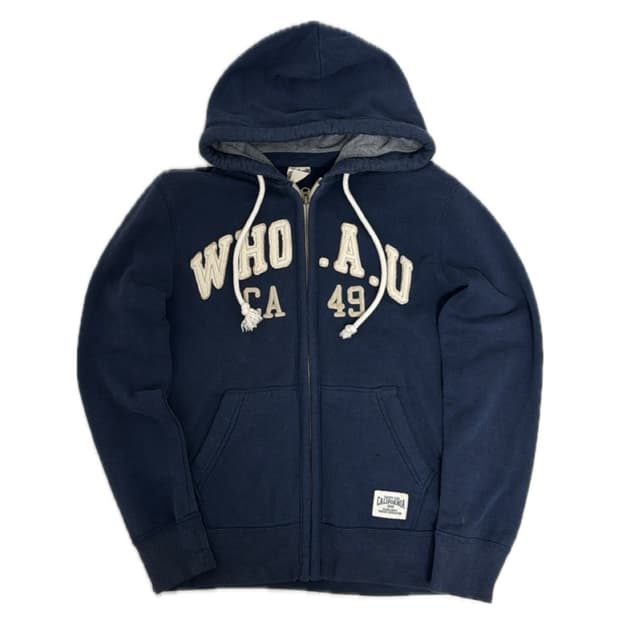 후아유 네이비 후드집업 