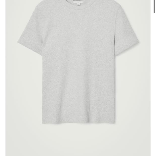 코스 cos 슬림 리브드 티셔츠 그레이멜란지