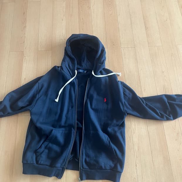 폴로 네이비 후드집업