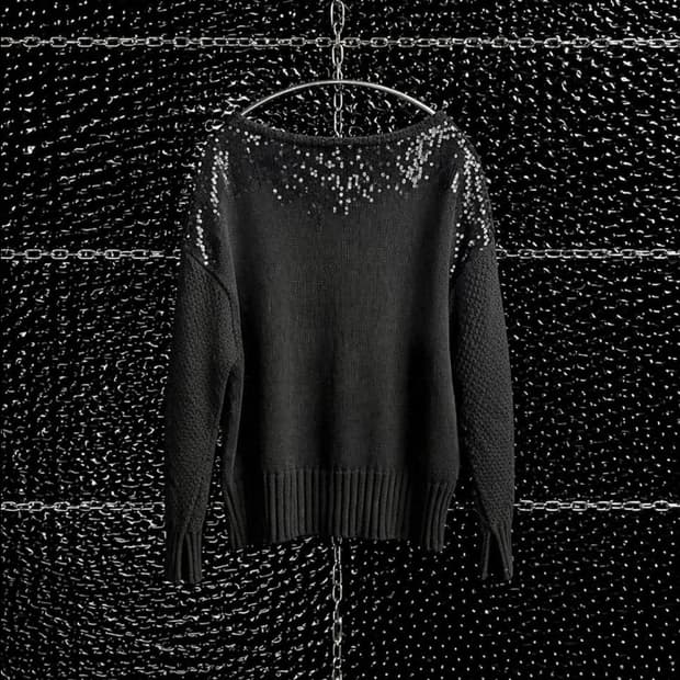 Diesel 스팽글 크롭 니트 