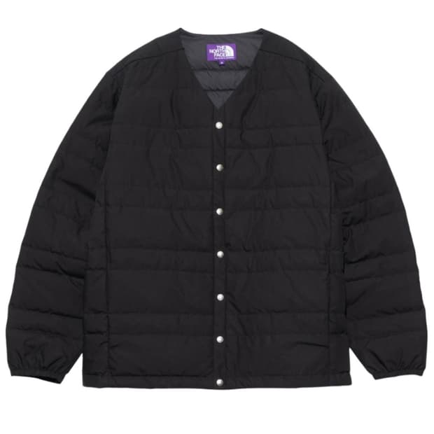 노스페이스 퍼플라벨 다운 가디건 블랙