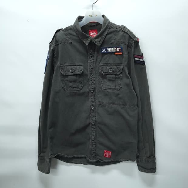 슈퍼드라이 빈티지 패치 밀리터리 워크 셔츠 (100)