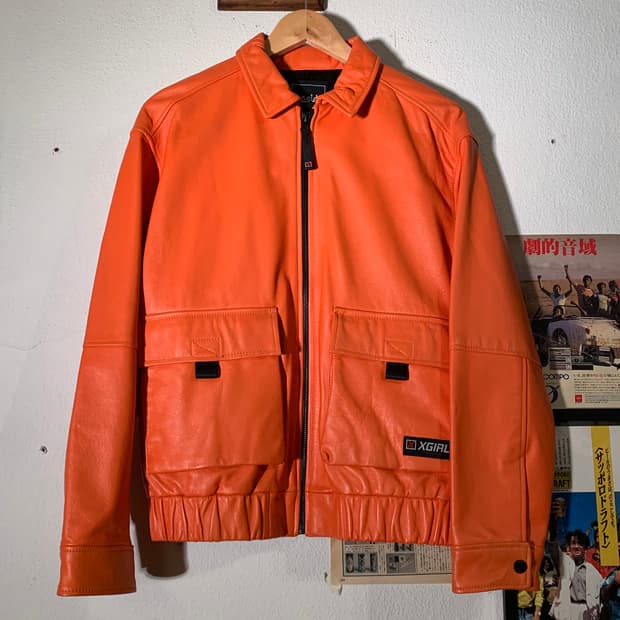 엑스걸 오렌지 폭스레더 자켓