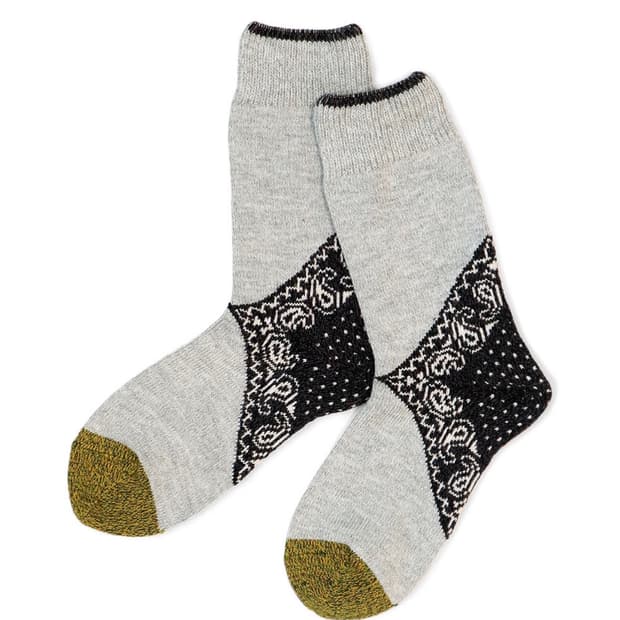 캐피탈 KAPITAL 96수 힐 페이즐리 네이비 반다나 양말(새상품)