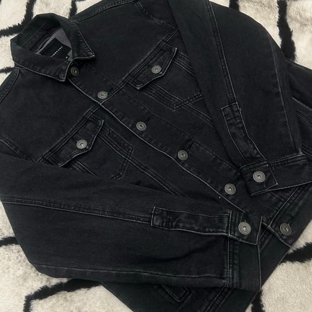 [M]지오다노 흑청 데님 트러커 자켓