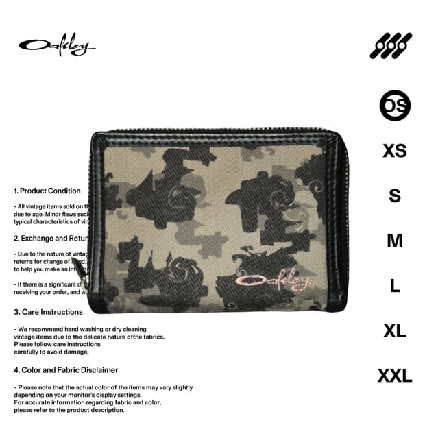 오클리 y2k 고딕 카모 반지갑
