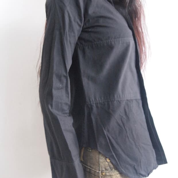 masaki matsushima 패널라이즈 블랙 셔츠