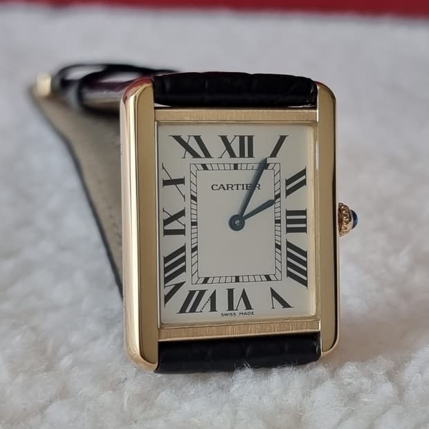 [까르띠에 정품보증서] 탱크솔로 18K 옐로우골드 L 쿼츠 남성시계 06