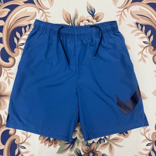 (L)나이키 Nike 빅로고 우븐 반바지(네이비)