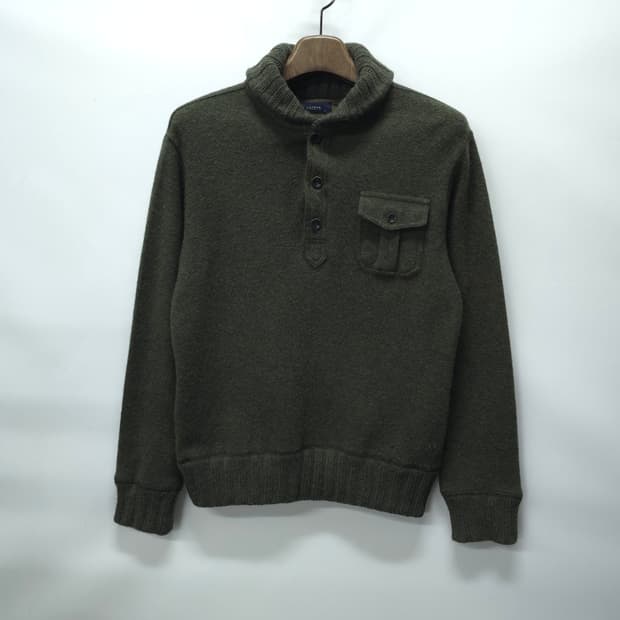 헤지스 단추 카라 울니트 ( 남성100 )