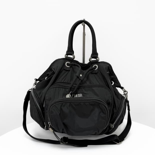 디젤 드로스트링 나일론 멀티 포켓 3-Way 백