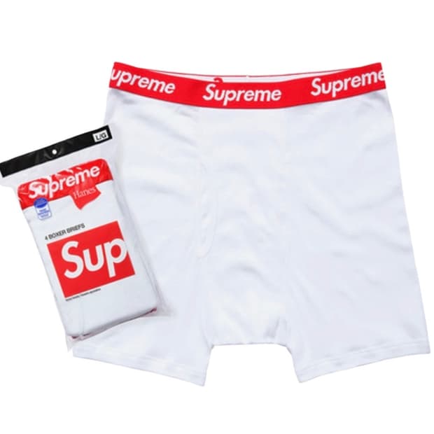 슈프림 팬티 박스 브리프 화이트 S