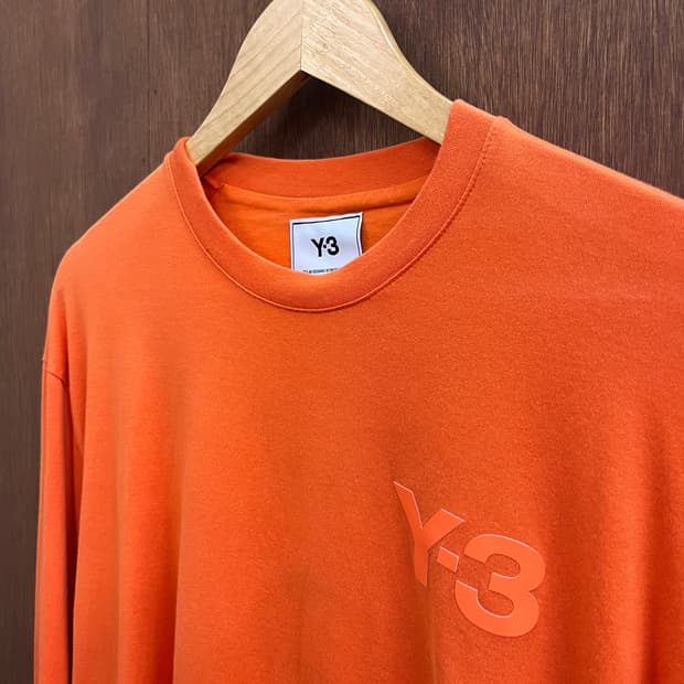 Y-3 로고 롱슬리브 오렌지