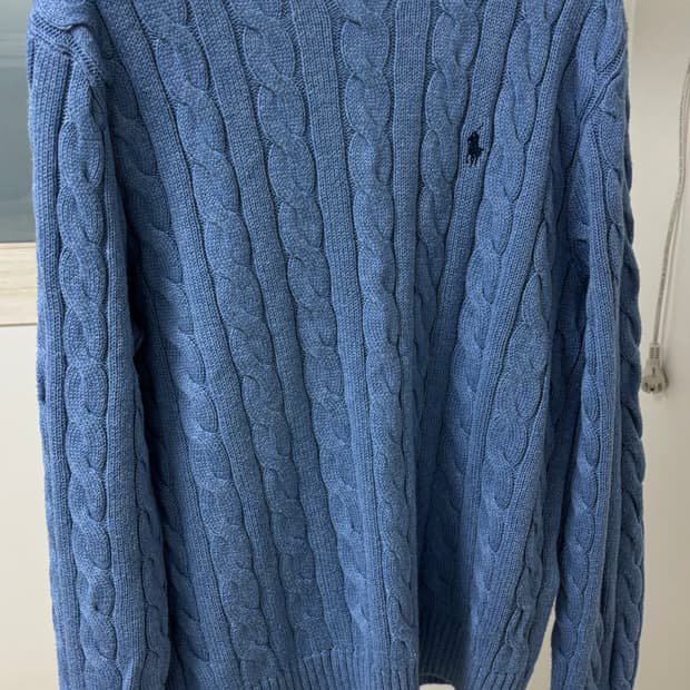 폴로 케이블 니트 