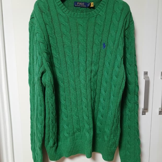 폴로 랄프로렌 케이블 스웨터 그린 m