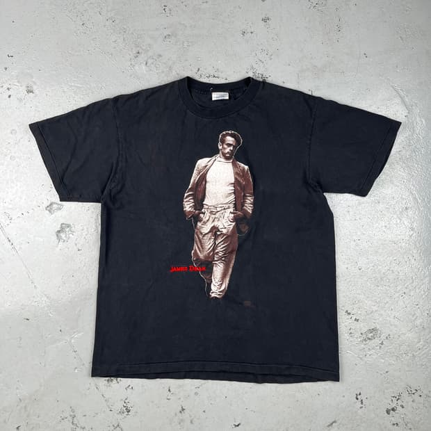 빈티지 제임스딘 스펠아웃 자수 반팔