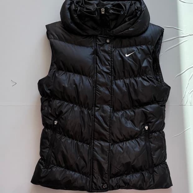 나이키 투웨이 덕다운 블랙 조끼 패딩