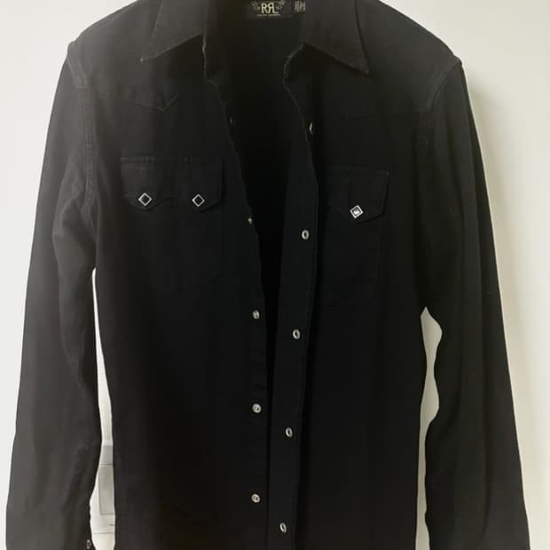 [RRL/랄프로렌] 웨스턴 비즈 워크셔츠 / 워시드 블랙