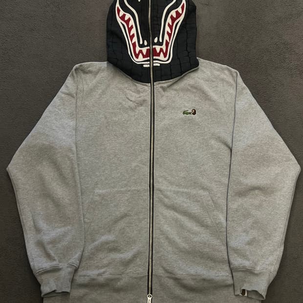 베이프 x 라코스테 샤크 후드집업 초 유니크 처분 