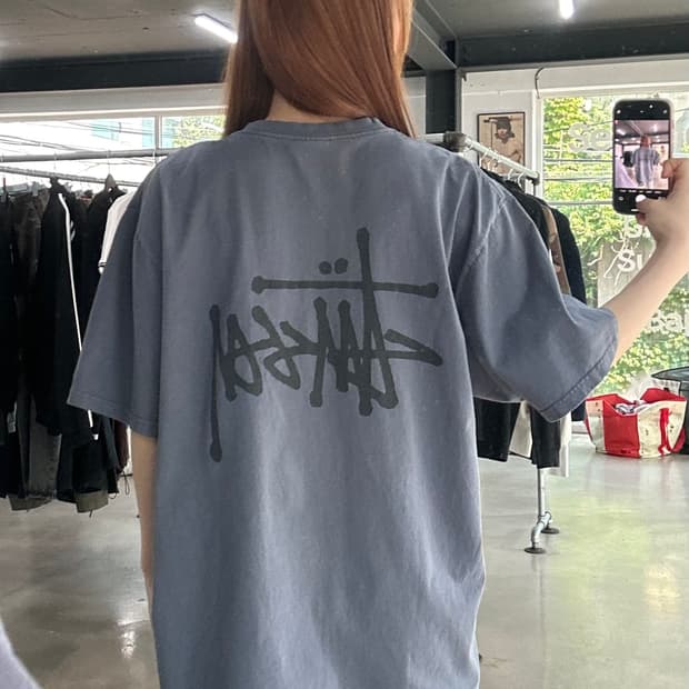 스투시 피그먼트 다이드 반팔티 인디고