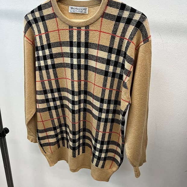 여) 버버리 체크 울니트 
