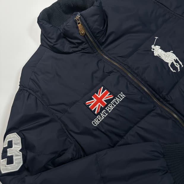 폴로 빅포니 브리튼 다운 패딩 네이비 XL