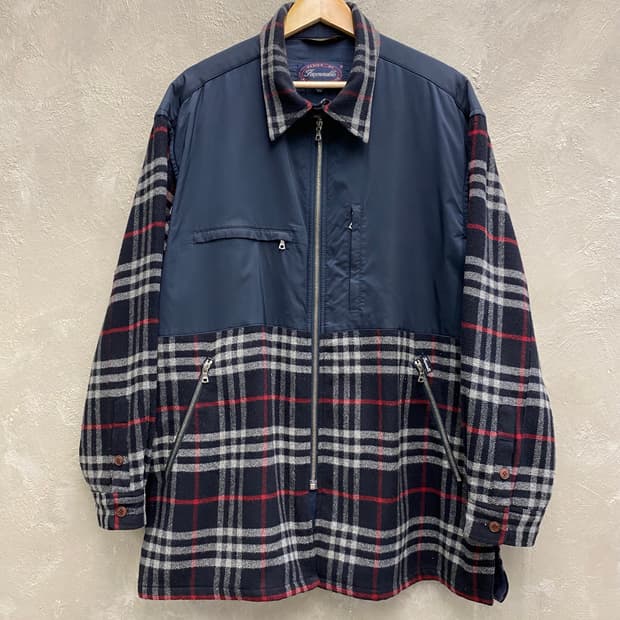 [105] 90s Faconnable 파소나블 아카이브 체크 집업 자켓