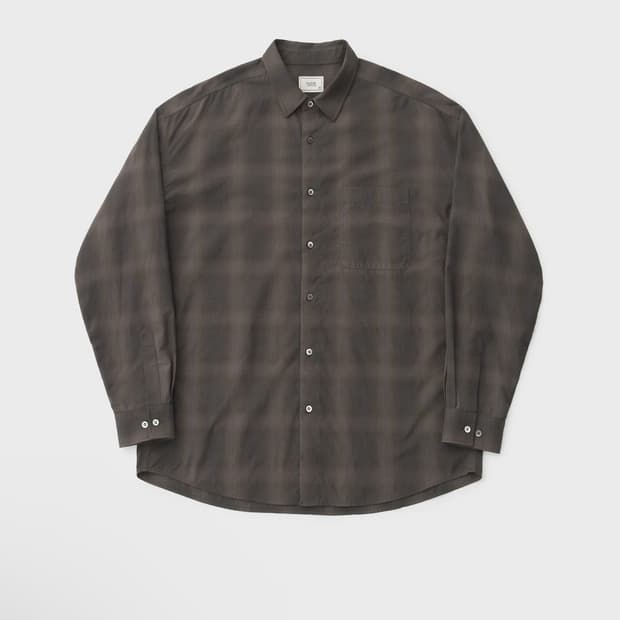 [1] 어나더오피스 릴렉스 옴브레 셔츠 브라운