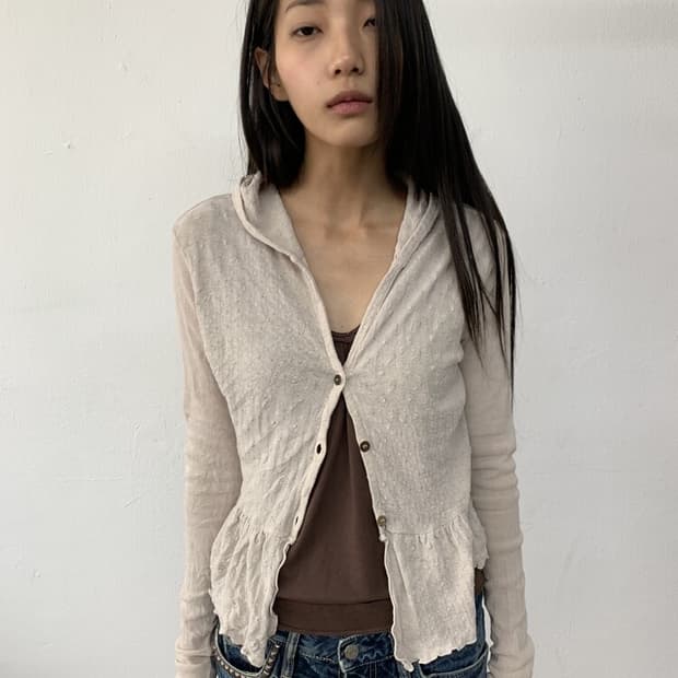 Ruffle summer cardigan