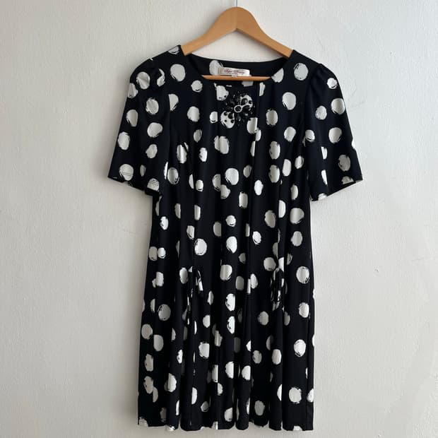 일본 빈티지 도트 원피스