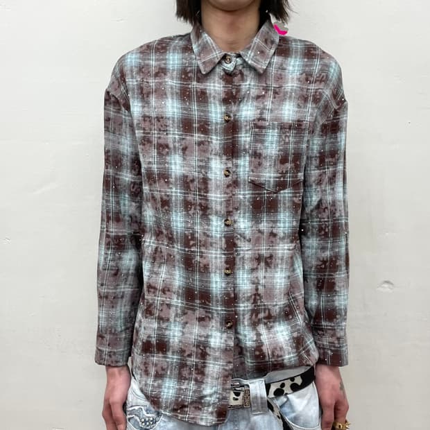 Cubic Glossy Checkered Shirt